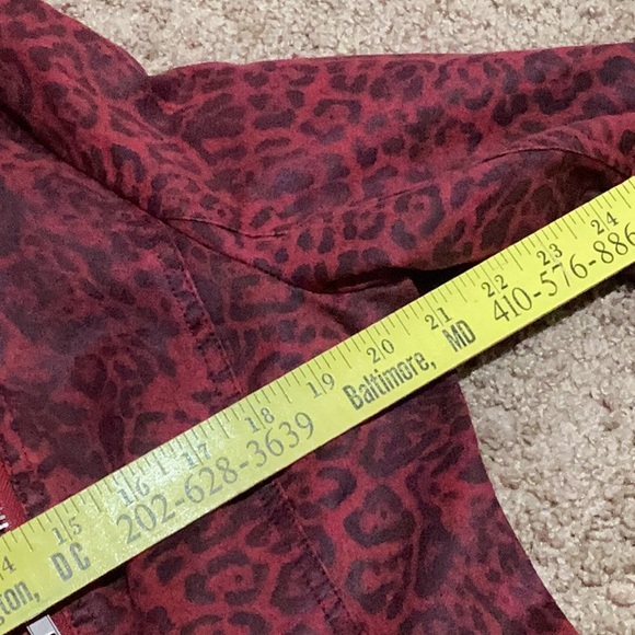 Kut From the Kluth Moto Cranberry Leopard Jacket - Size L - Picture 7 of 12